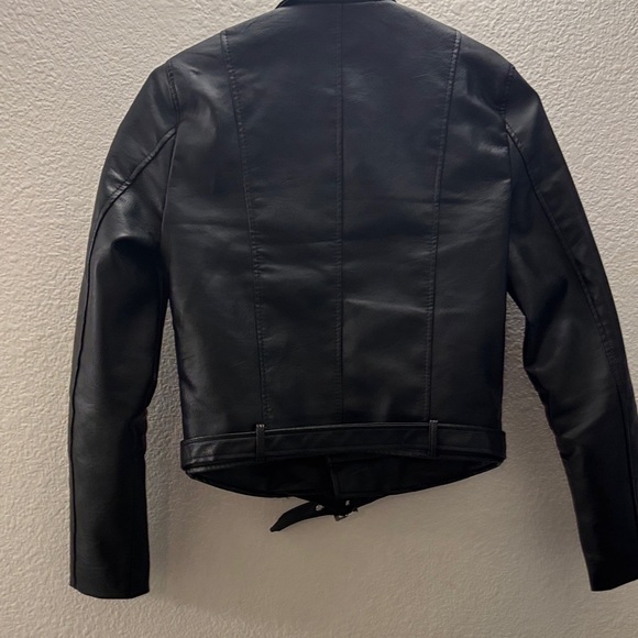 Love Tree Black Moto Jacket with Silver Accents - Picture 3 of 3